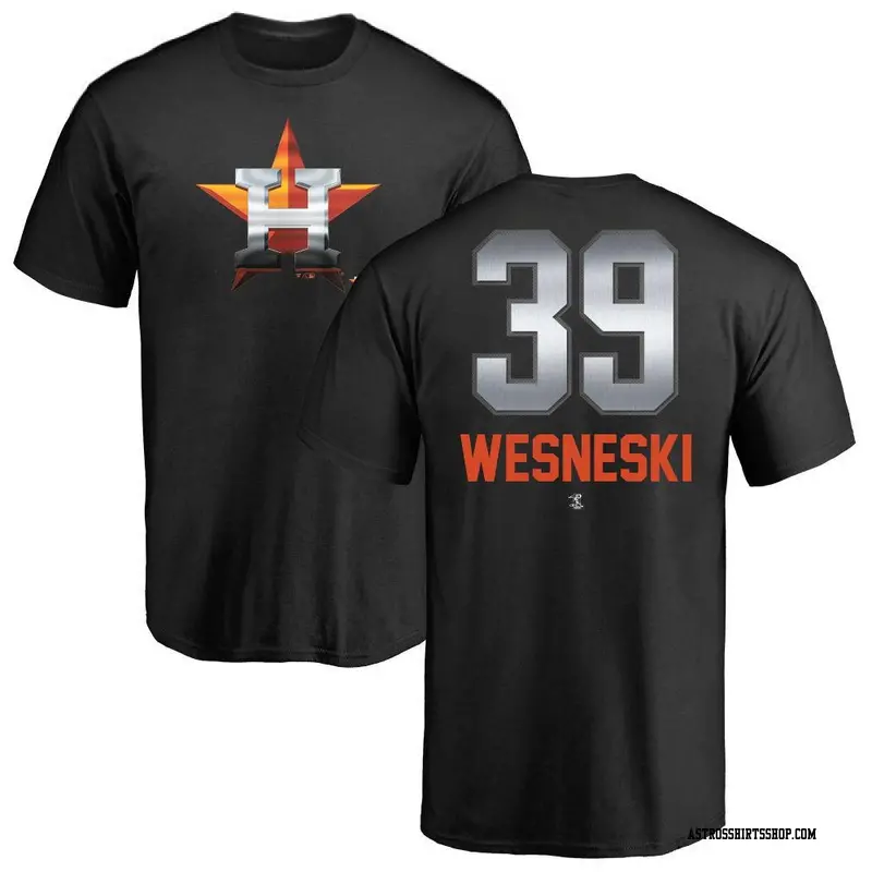 Men's Houston Astros ＃39 Hayden Wesneski Black Midnight Mascot T-Shirt