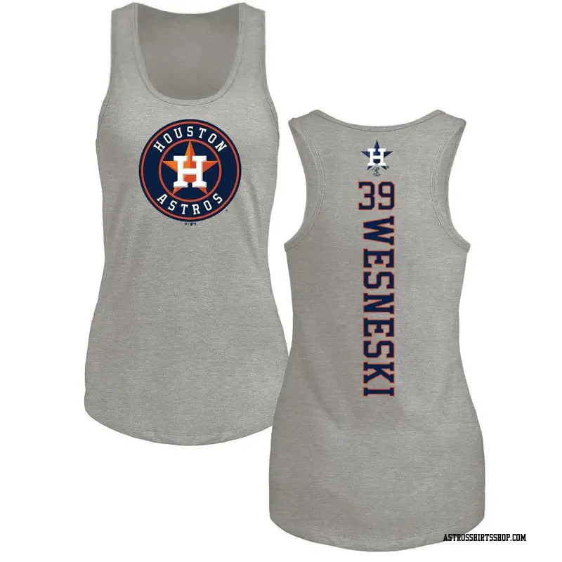 Women's Houston Astros ＃39 Hayden Wesneski Ash Backer Tank Top