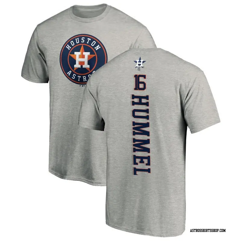Youth Houston Astros ＃16 Cooper Hummel Ash Backer T-Shirt
