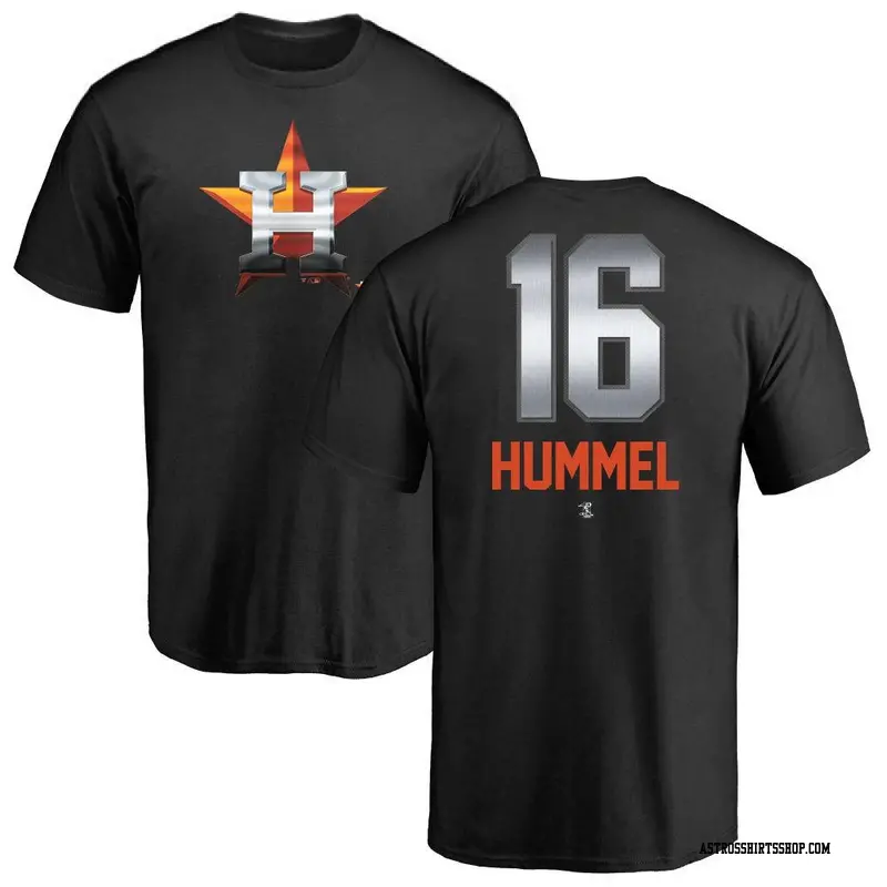 Youth Houston Astros ＃16 Cooper Hummel Black Midnight Mascot T-Shirt