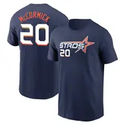 Youth Houston Astros ＃20 Chas McCormick Navy 2025 City Connect Fuse Name & Number T-Shirt