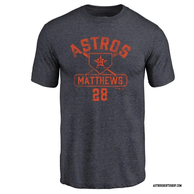 Youth Houston Astros ＃28 Brice Matthews Navy Base Runner T-Shirt
