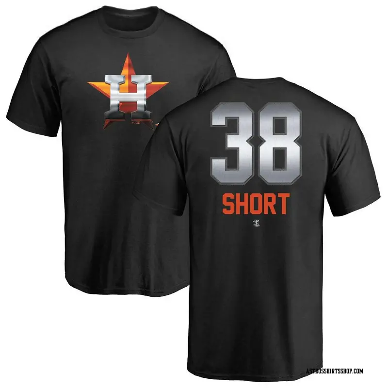 Youth Houston Astros ＃38 Zack Short Black Midnight Mascot T-Shirt
