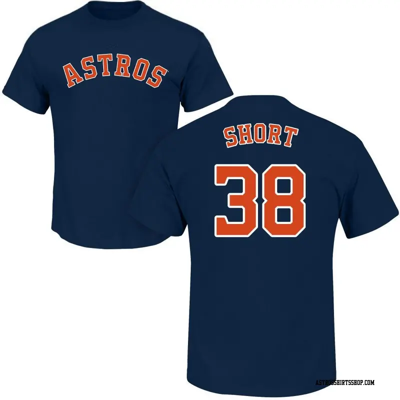 Youth Houston Astros ＃38 Zack Short Navy Roster Name & Number T-Shirt