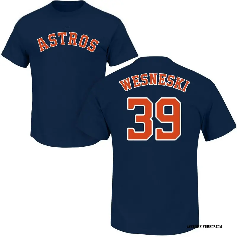 Youth Houston Astros ＃39 Hayden Wesneski Navy Roster Name & Number T-Shirt