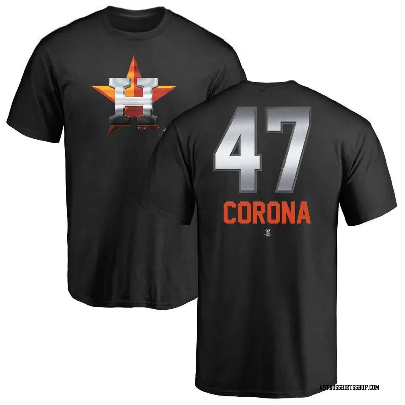 Youth Houston Astros ＃47 Kenedy Corona Black Midnight Mascot T-Shirt