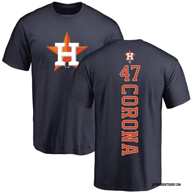 Youth Houston Astros ＃47 Kenedy Corona Navy Backer T-Shirt
