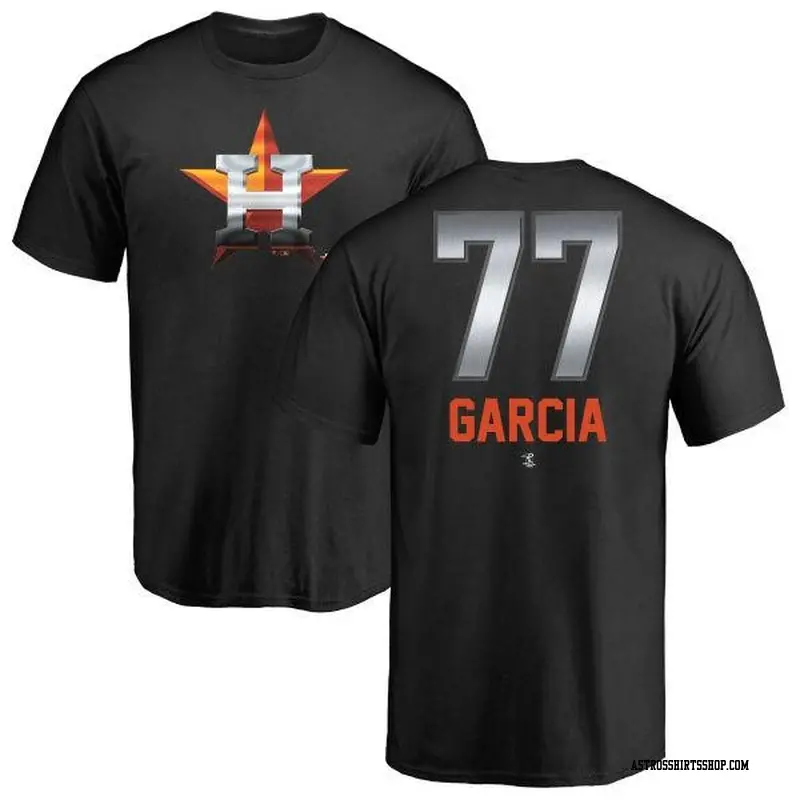 Youth Houston Astros ＃77 Luis Garcia Black Branded Midnight Mascot T-Shirt