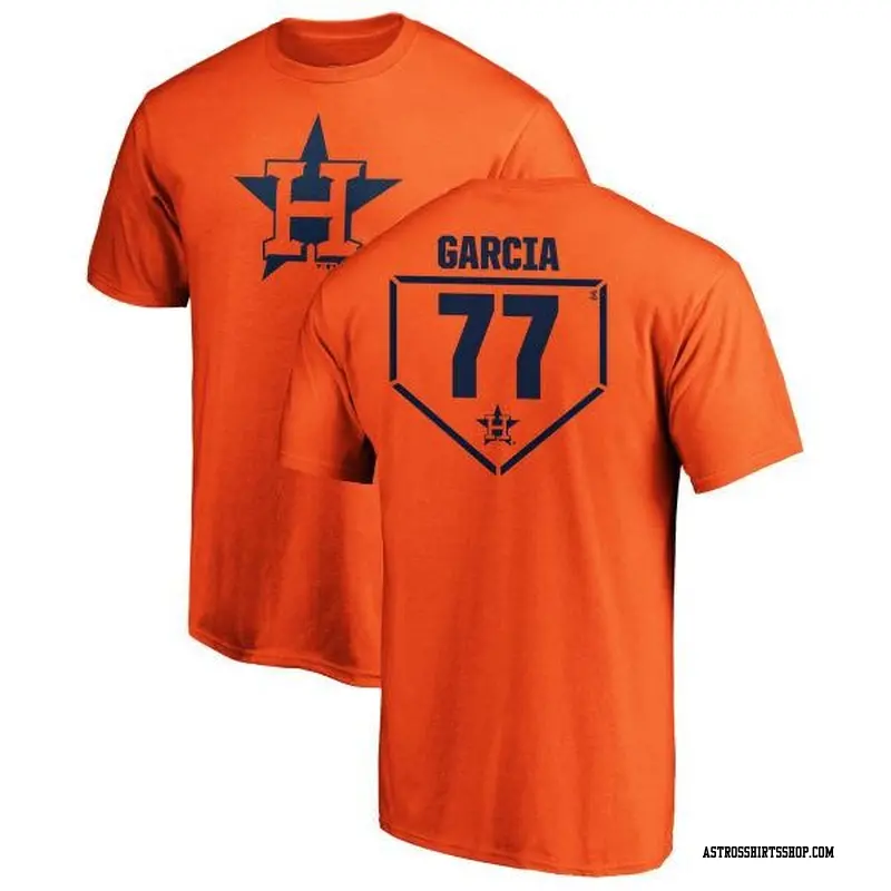 Youth Houston Astros ＃77 Luis Garcia Orange Branded RBI T-Shirt